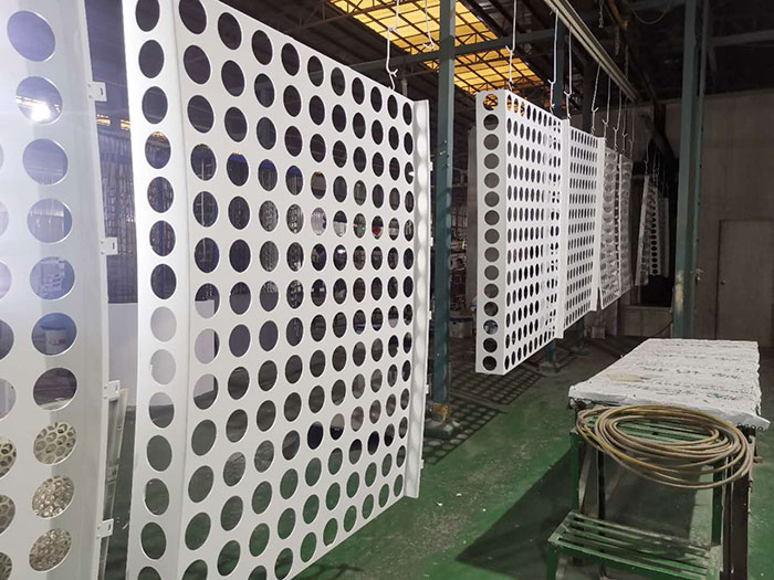 White Powder Coating Perforated Panel