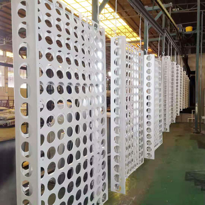 Perforated aluminium facade panel